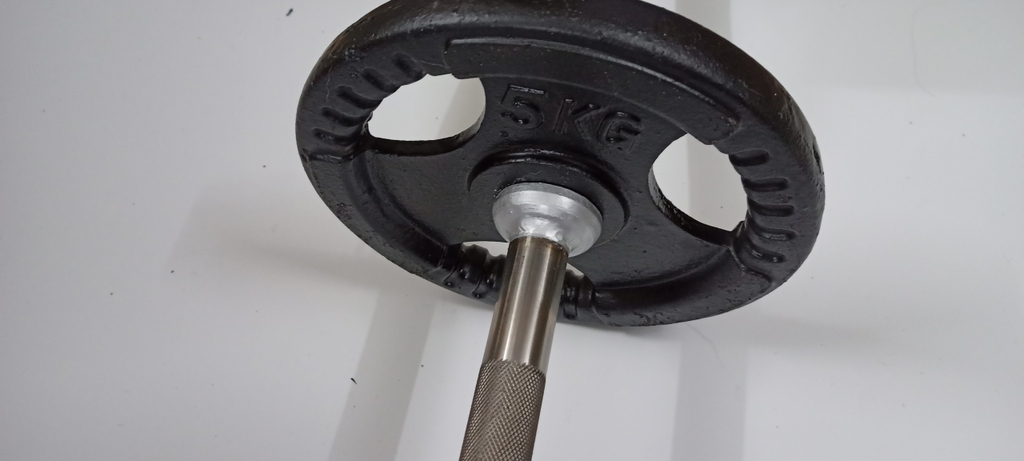 Đòn tạ inox 1,9m inox đầu kẹp (Thanh lý)