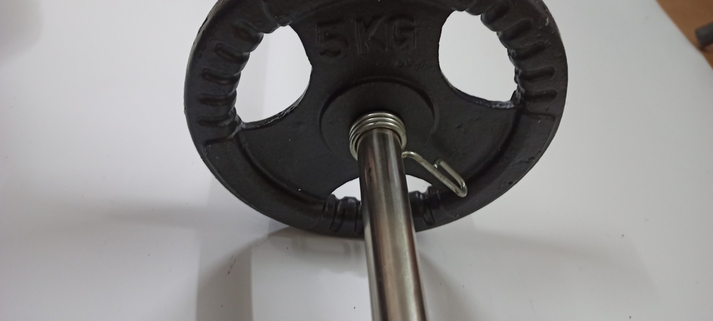 Đòn tạ inox 1,9m inox đầu kẹp (Thanh lý)