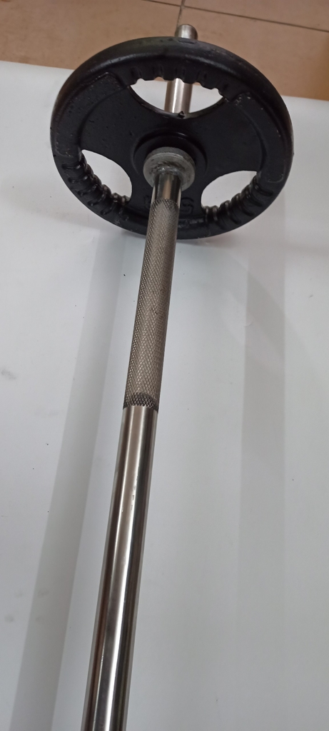 Đòn đẩy tạ inox 1,2 m phi 30 chốt kẹp (thanh lý)