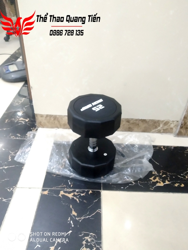 Tạ tay bọc cao su Iron Grip 30 kg (giá 1 quả)