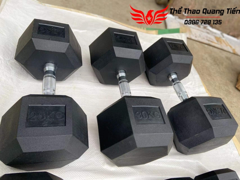 Tạ tay cao su lục giác cao cấp Iron Bull 30 kg nhập khẩu ( giá 1 quả )