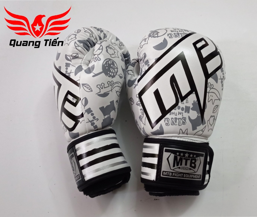 Găng tay boxing mini màu trắng cho trẻ em MTB 6oz 5.0