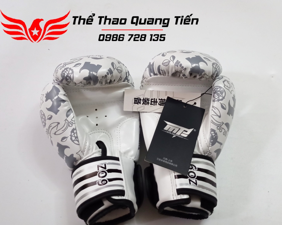 Găng tay boxing mini màu trắng cho trẻ em MTB 6oz 5.0