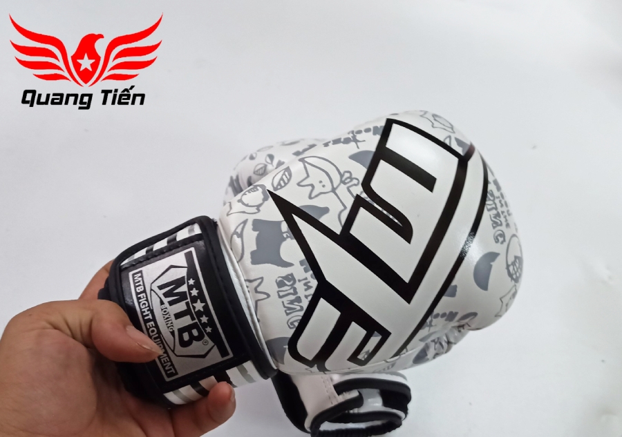 Găng tay boxing mini màu trắng cho trẻ em MTB 6oz 5.0