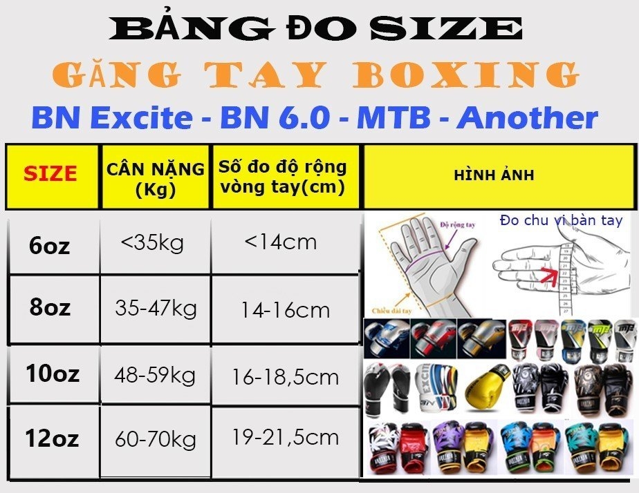 Găng tay boxing mini màu trắng cho trẻ em MTB 6oz 5.0