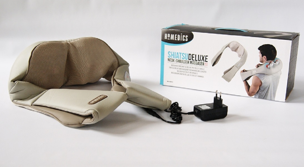 Đai massage vai cổ gáy chuyên nghiệp 4 bi xoay kèm HoMedics NMS-620H