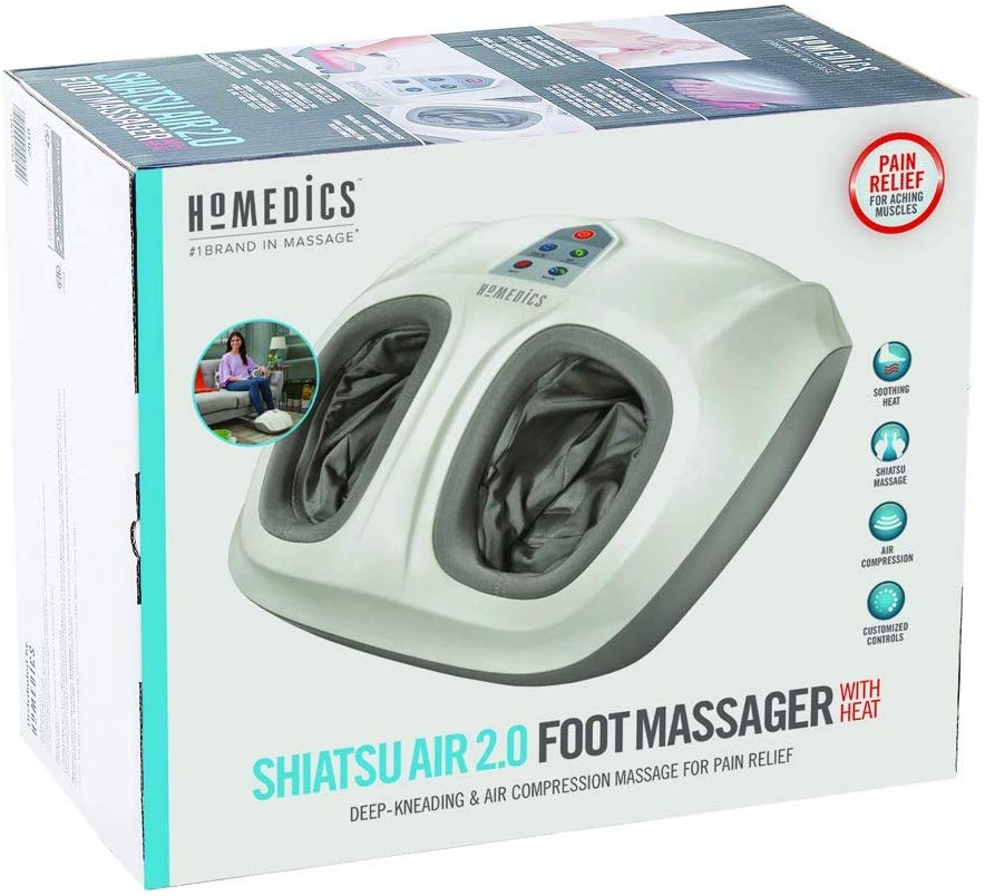 Máy massage chân khí nén Shiatsu 3D cao cấp , kèm nhiệt (HoMedics® Shiatsu Air 2.0 With Heat) FMS-351HJ