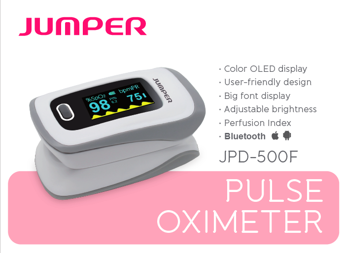 Máy đo nồng độ oxy máu và nhịp tim Jumper JPD-500F (Bluetooth)