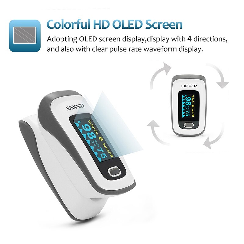 Máy đo nồng độ oxy máu và nhịp tim Jumper JPD-500F (Bluetooth)