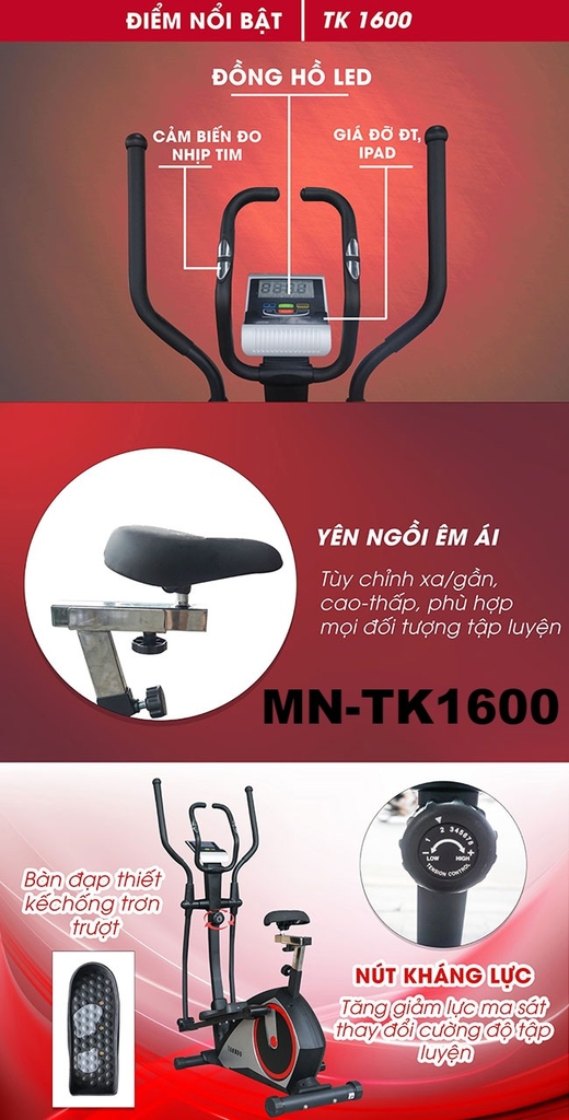 Xe đạp tập thể dục Tokado TK 1600