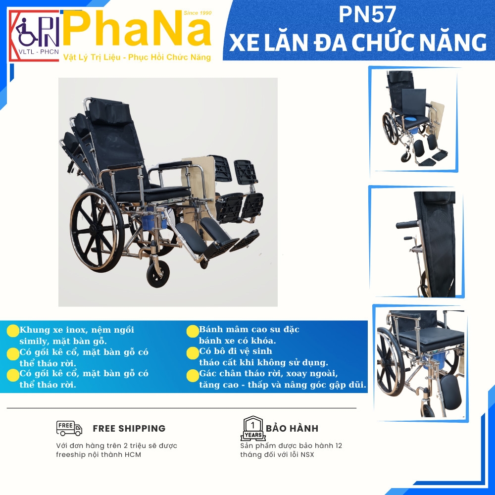 PN57 - Xe lăn đa chức năng