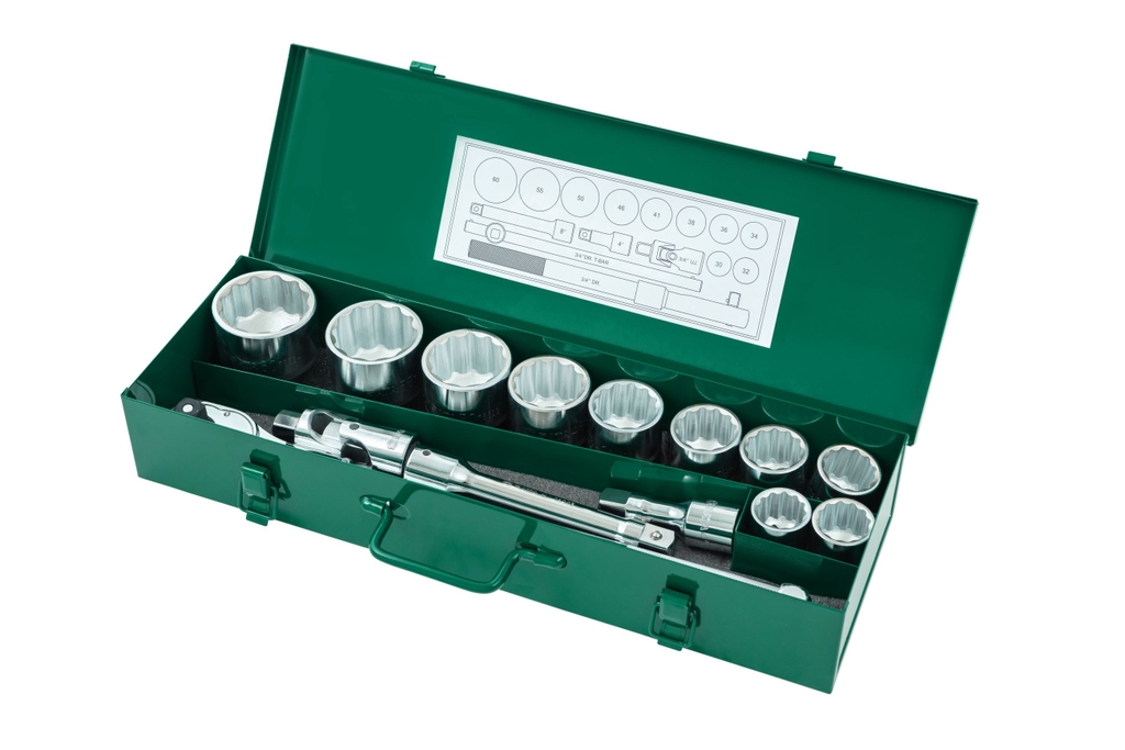 Bộ đầu cờ lê 12 cạnh SATA 3/4inch 1 bộ 15 cái 09015