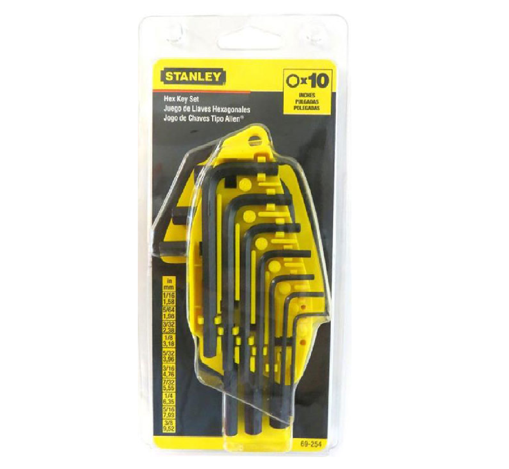 Lục giác gập hệ inch bộ 10pc Stanley 69-254