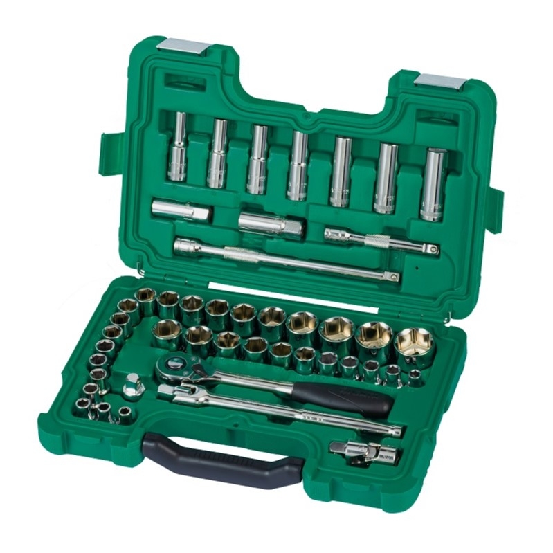 Bộ đầu tuýp cờ lê S A E SATA 1/2inch 1 bộ 46 cái 09006