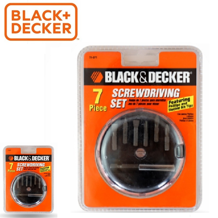 Bộ mũi vặn vít 7 chi tiết Black+Decker 71-077G