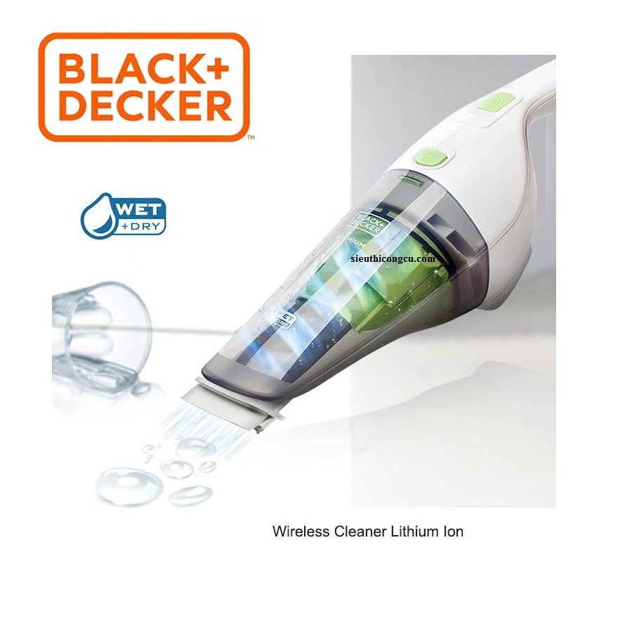 Máy hút bụi 7.2V Black+Decker WD7201G-B1