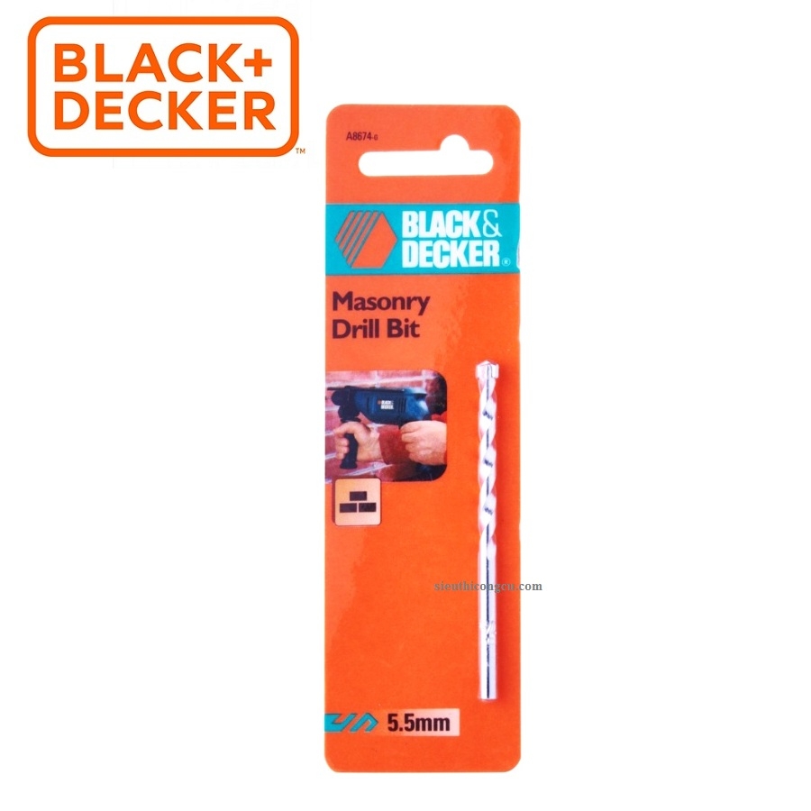 Mũi khoan bê tông 5.5mm Black+Decker A8674