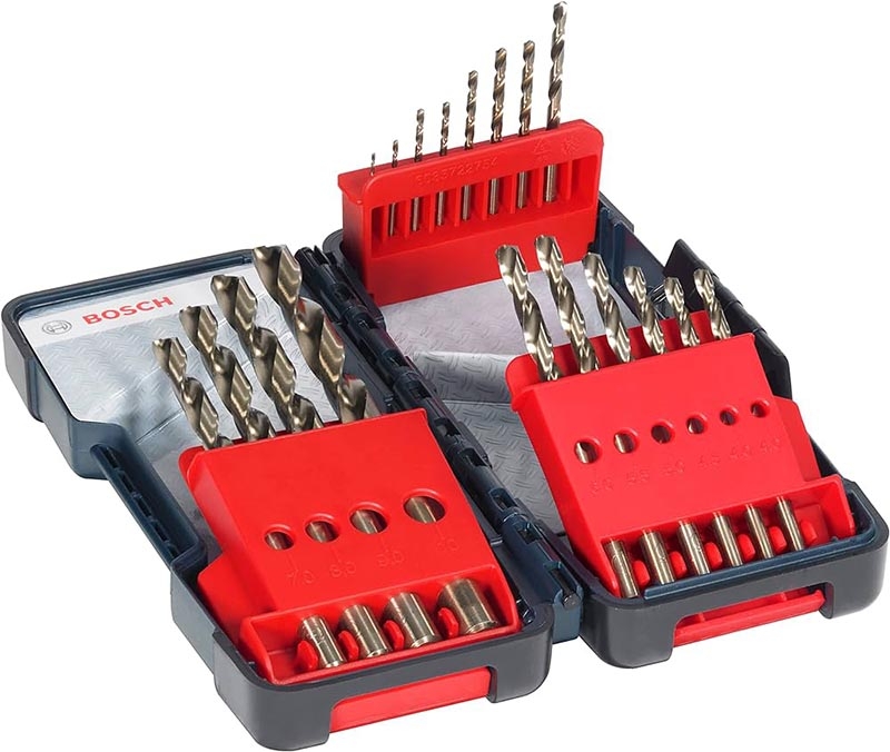 Mũi khoan INOX HSS-Co (hộp 18 mũi) - MỚI Bosch 2607017047
