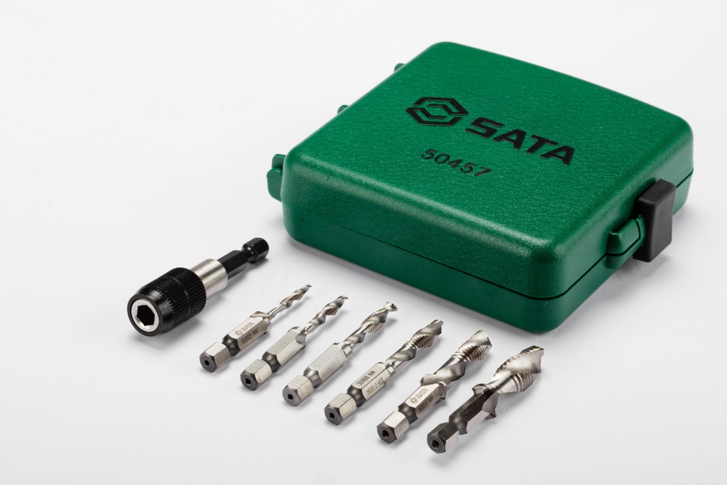 Bộ mũi khoan xoắn (ven răng) HSS bộ 7 cái SATA 50457 - 7PC. THREADING SET