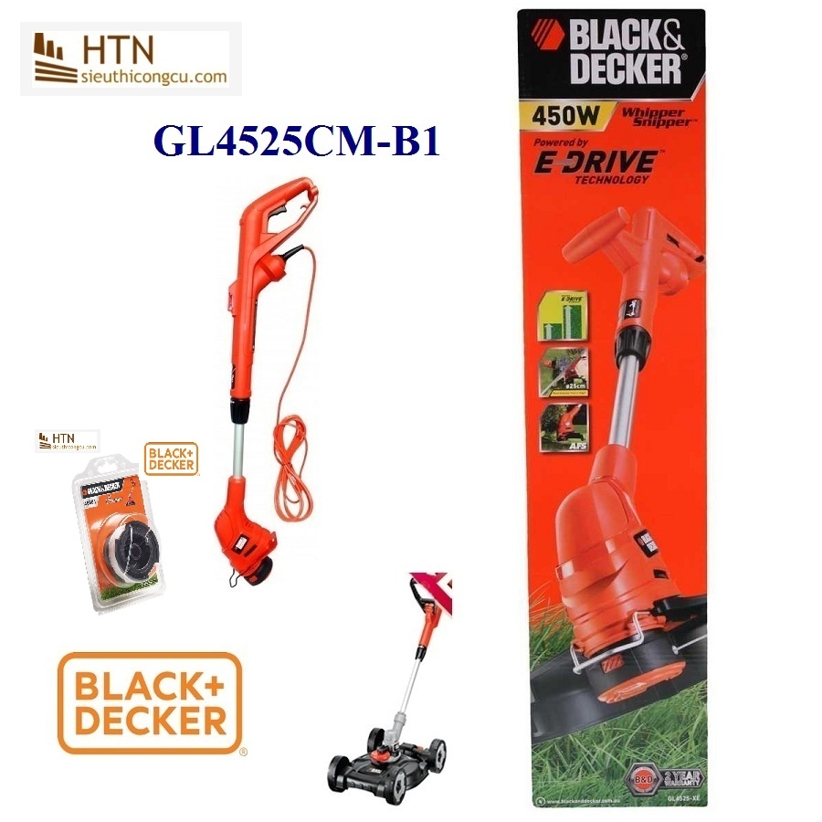 Máy cắt cỏ cầm tay 450W Black+Decker GL4525CM-B1