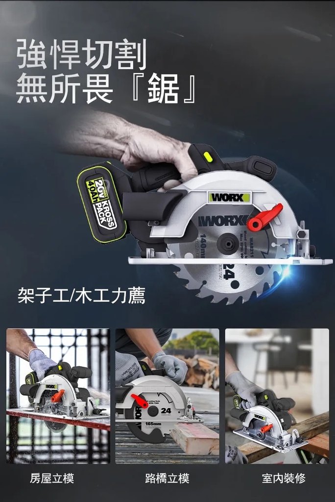Máy cưa đĩa pin 20V WORX WU536.9