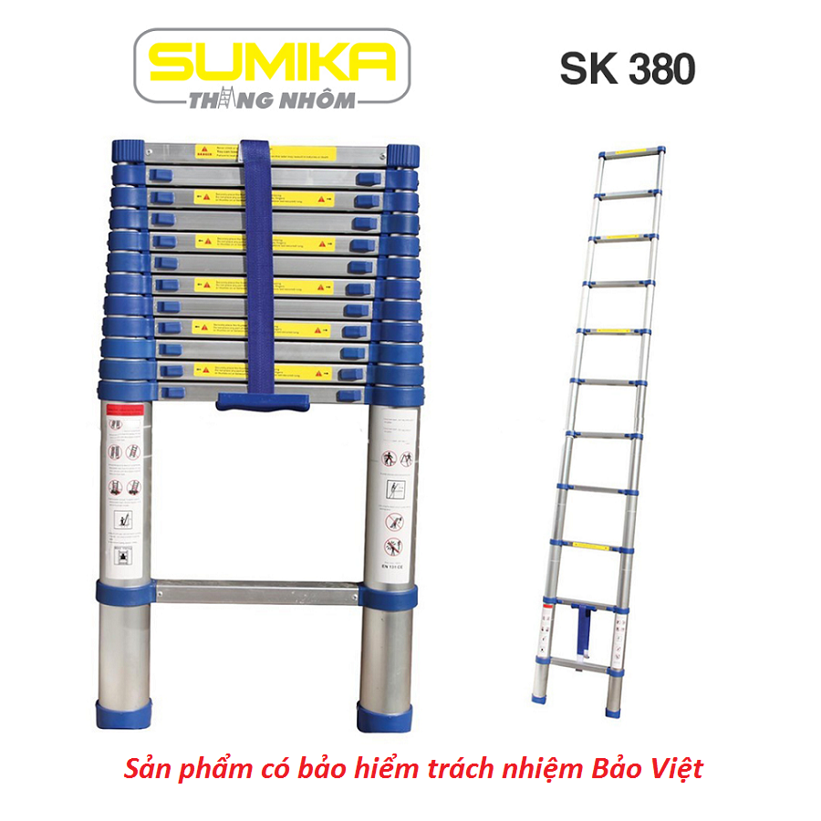 Sumika SK380 - Thang nhôm rút gọn 3.8m Model 2017