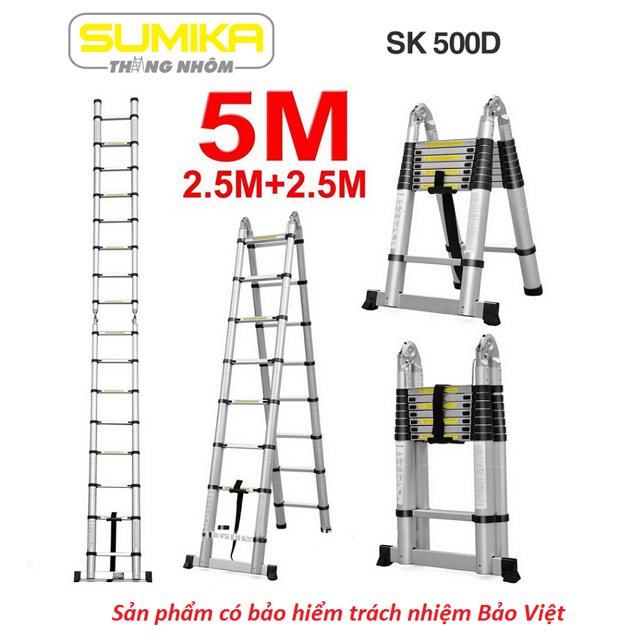 Sumika SK500D - Thang nhôm rút gọn 5m