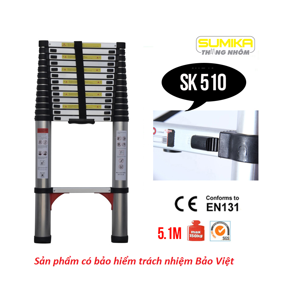 Sumika SK510 - Thang nhôm rút gọn 5.1m