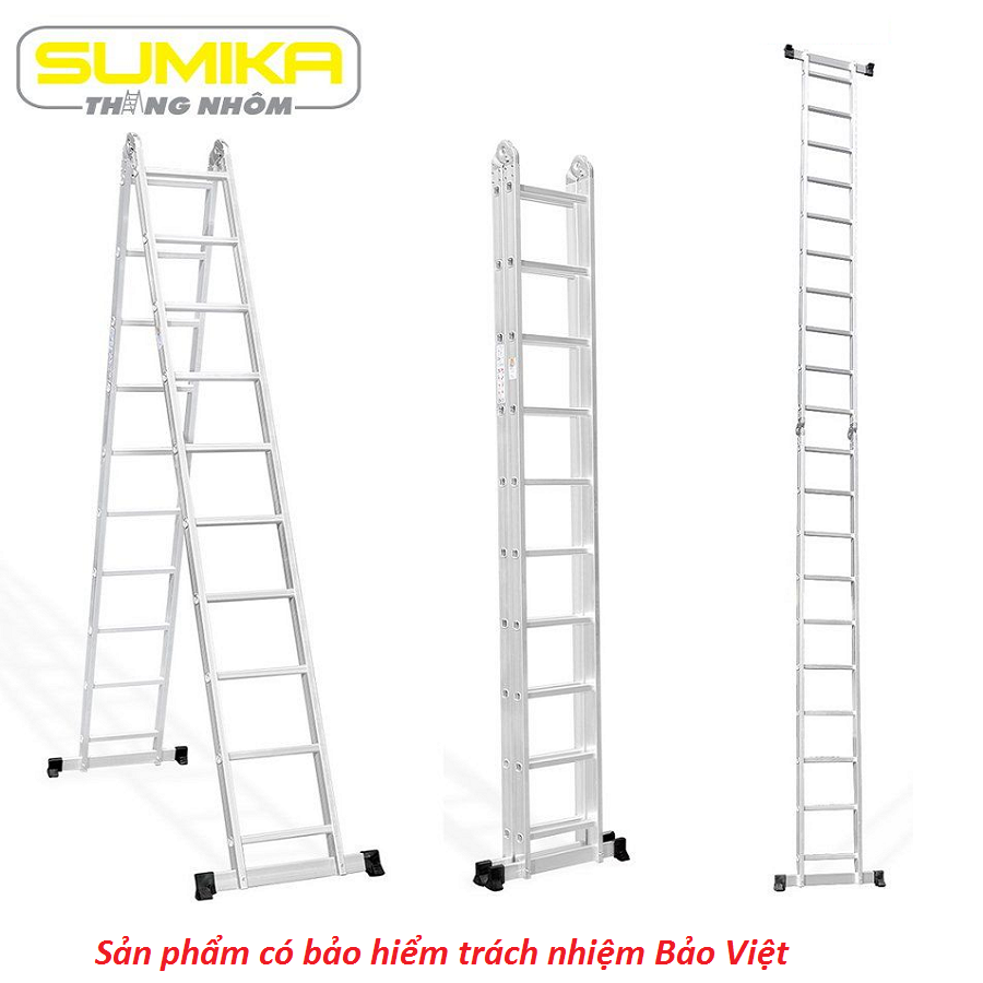 SUMIKA SKM308 - Thang nhôm gấp chữ A 3.75m