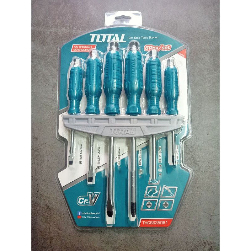 Bộ 6 tua vít đóng xuyên THGSS35061 TOTAL
