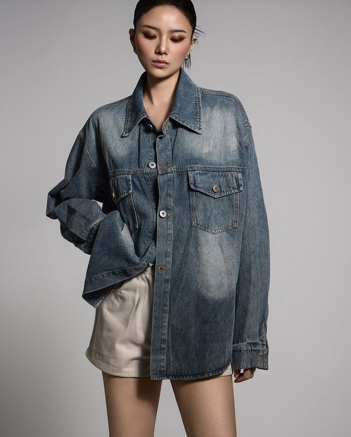 Sơ mi jean Hàn Quốc 032902