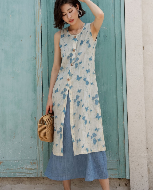 Váy maxi hai tầng Hàn Quốc 050805