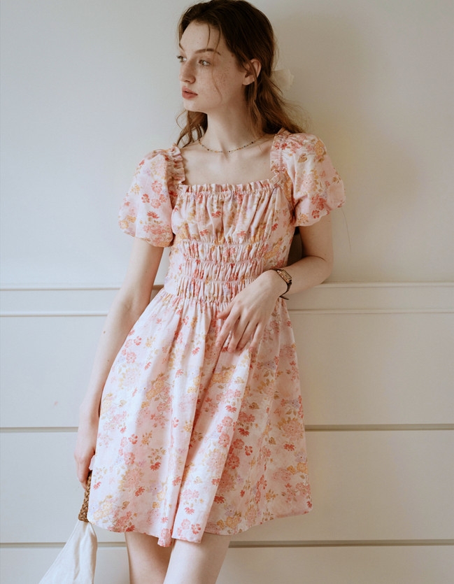 Váy mini hoa Hàn Quốc 050822