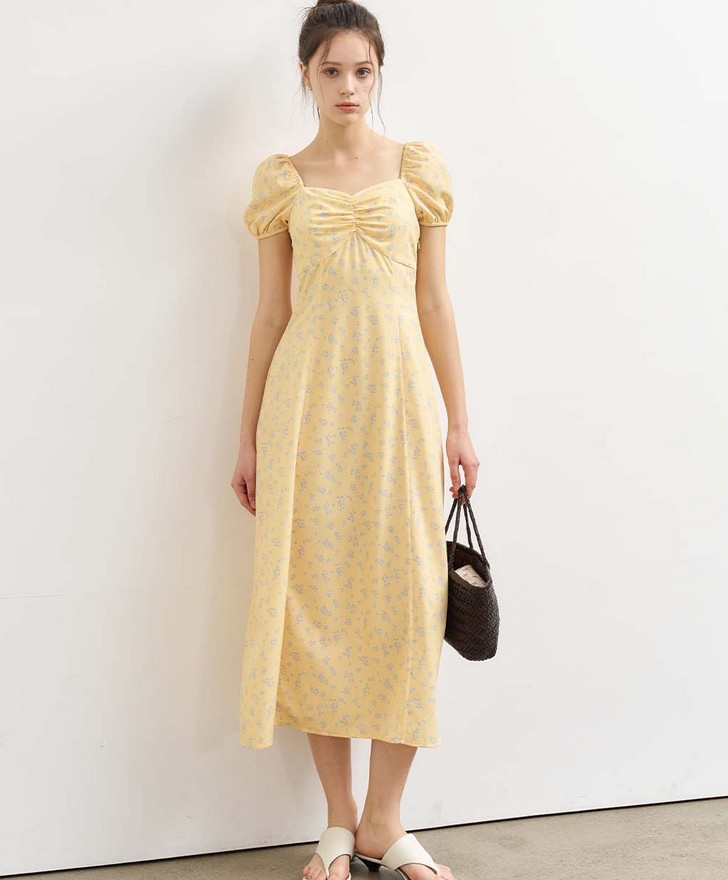 Váy midi vai thun Hàn Quốc 061721