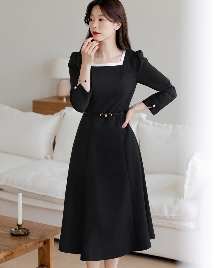 Đầm công sở Hàn Quốc 073121