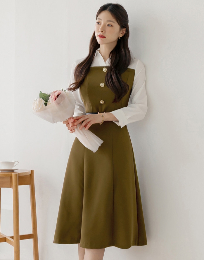 Đầm công sở Hàn Quốc 080530