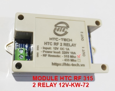 Module HTC RF 315MHz 2 Relay 12V-KW-72
