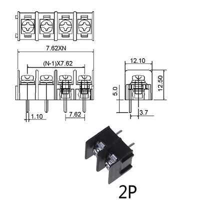 Domino KF762 3 Pin 7.62mm Chân Thẳng