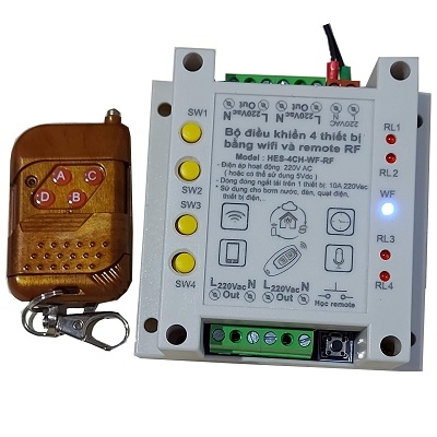Bộ Điều Khiểu WIFI 4 Thiết Bị HTC-4CH WF-RF-220