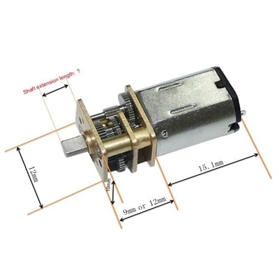 Bánh xe mô-tơ có Encoder N20 3VDC - 30 vòng