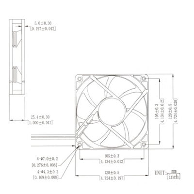 FAN DC12025 5Vdc