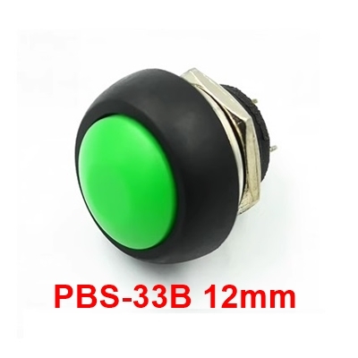 Nút Nhấn Nhả PBS-33B 12mm Màu Đen