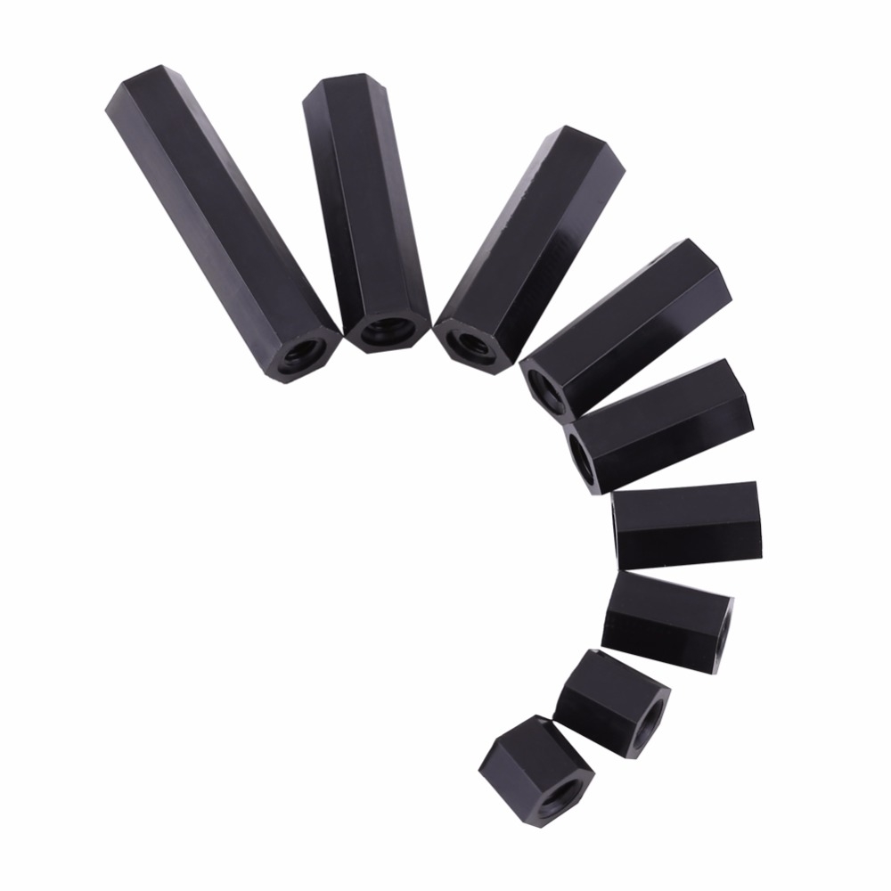 Trụ Nhựa Đen Cái - Cái M3- 18mm