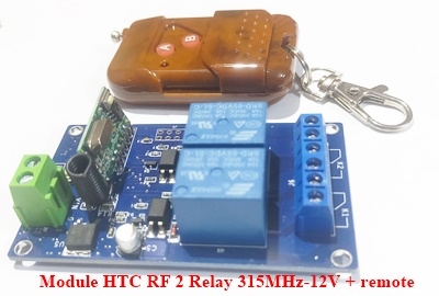 Module HTC RF 2 Relay 315MHz -12V + remote