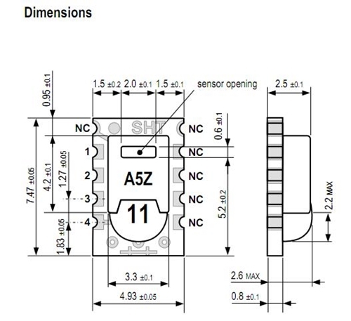 Cảm Biến Nhiệt Độ Độ Ẩm SHT10