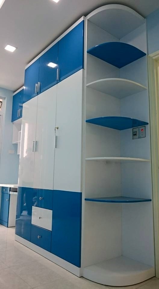 Tủ quần áo kết hợp với bàn học ( đặt đóng ) căn 1303 - B5 - CT12A - Văn Phú - Hà Đông