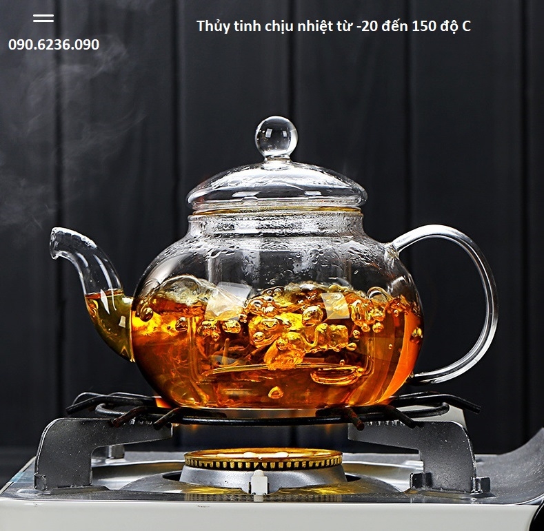 Bộ ấm chén thủy tinh Zeno SET106