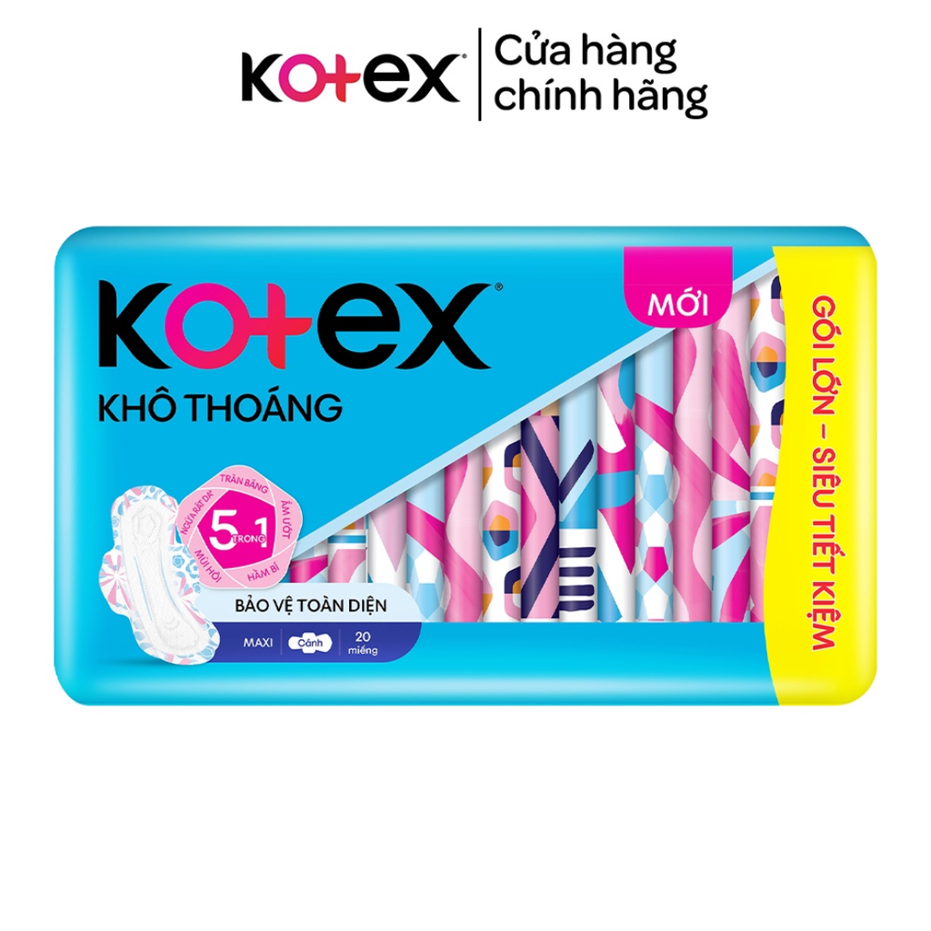 Băng Vệ Sinh Kotex Bảo Vệ Toàn Diện Siêu Mỏng Cánh 23cm (20 miếng/ 8 miếng)