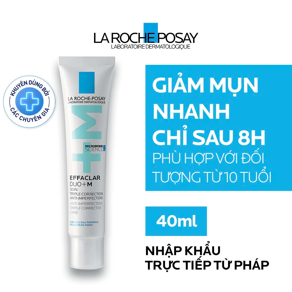 (Nhập Khẩu) Kem Dưỡng Giảm Mụn, Ngừa Thâm, Thông Thoáng Lỗ Chân Lông La Roche-Posay Effaclar Duo+ 40ml