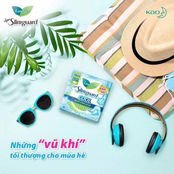 BVS Laurier Siêu Mỏng Mát Lạnh Super Slimguard Cool 25cm 14m